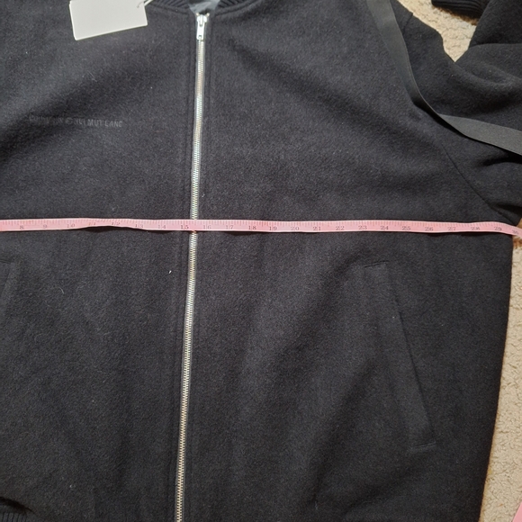 NWT Helmut Lang Black Wool Bomber Jacket Size 48 - Picture 9 of 9
